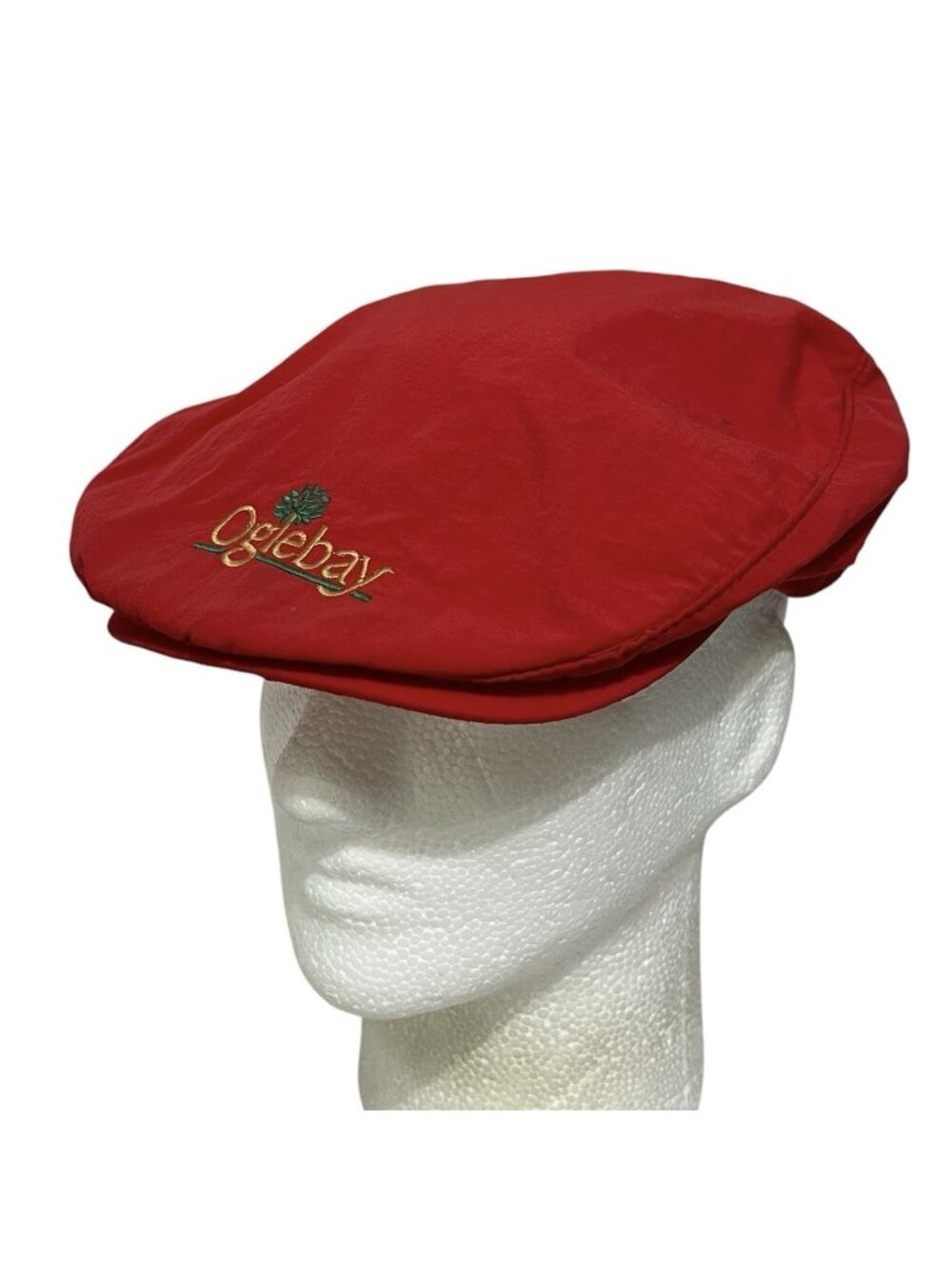 Vintage Oglebay Golf Resort Course Red Flat Cap Hat Made in the USA Town Talk